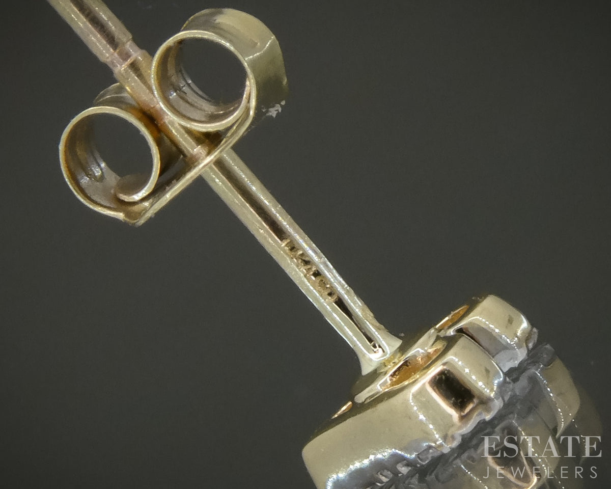 10k Yellow Gold Lab Created .08ctw Diamond Heart Stud Earrings p32515