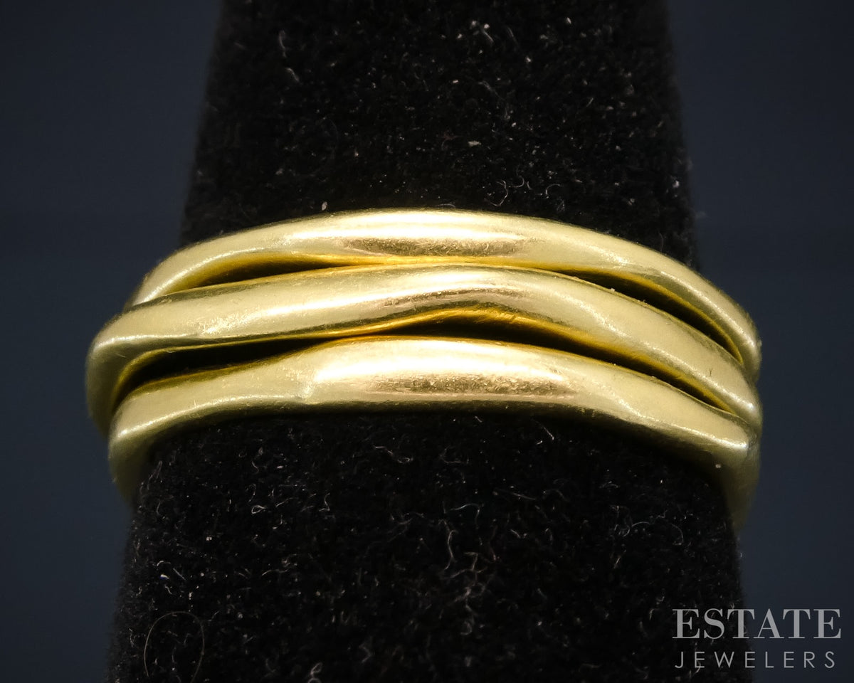 18k Yellow Gold Ippolita Stackable Band Set of 3 6.1g p25021