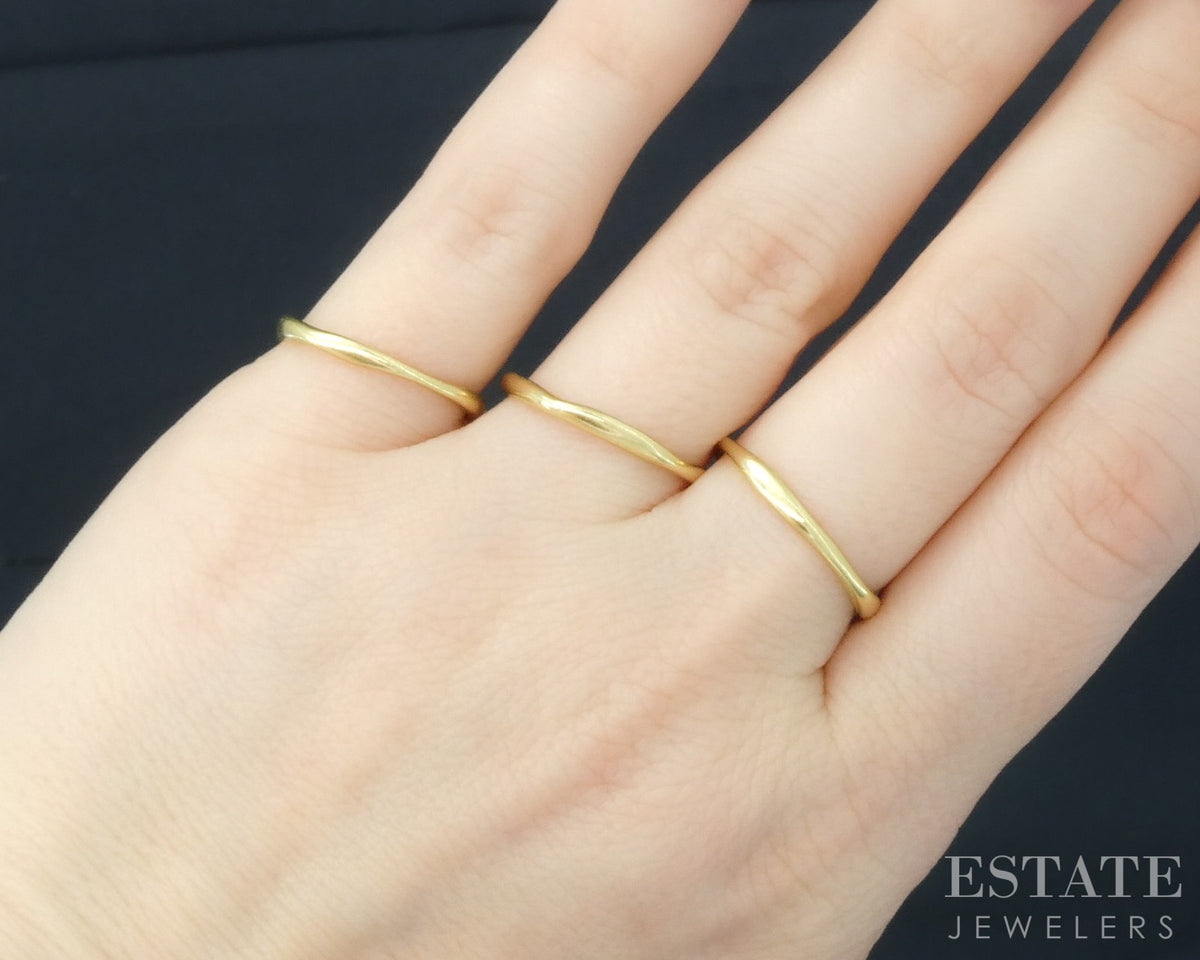 18k Yellow Gold Ippolita Stackable Band Set of 3 6.1g p25021