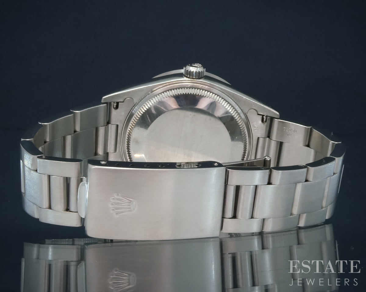 2010 Rolex Air-King 14010 Engine Turned Black Dial Mens Watch p28115
