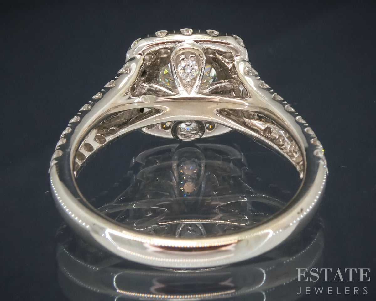 14k White Gold Round Natural 2.53ctw Diamond Gabriel & Co Wedding Set 6g p27703