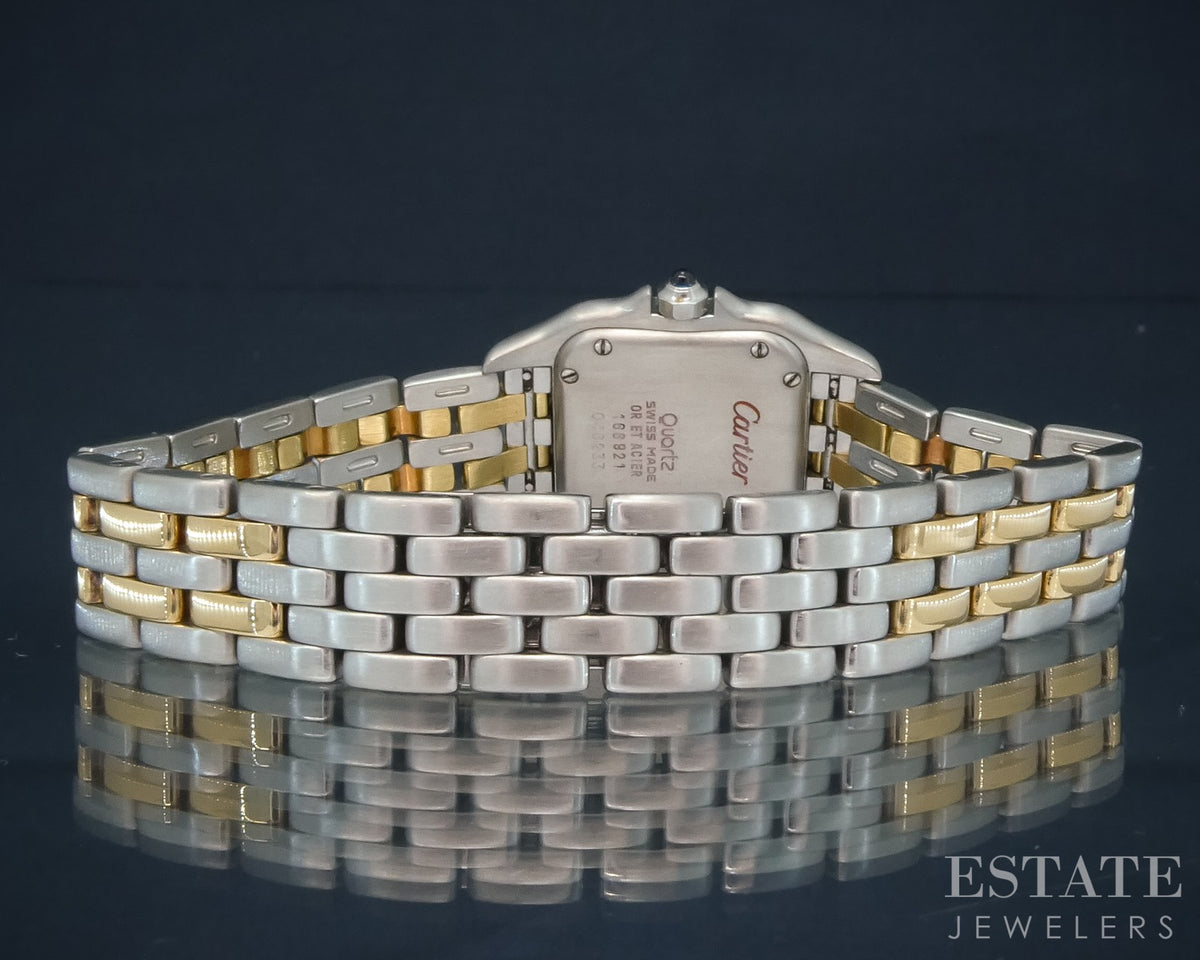 Cartier Panthere Small 166921 Ivory Two-Row 18k Stainless Ladies Watch p30187