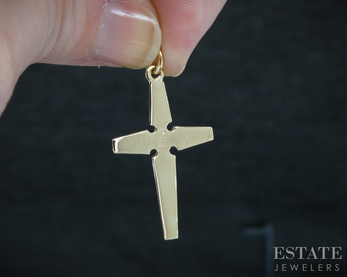 14k Yellow Gold James Avery Serenity Cross Pendant 2.9g p30993
