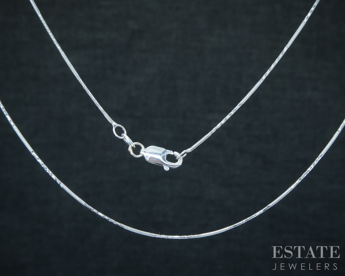 14k White Gold 0.7mm Snake Chain Link Ladies Necklace 3.3g 20"L p30746