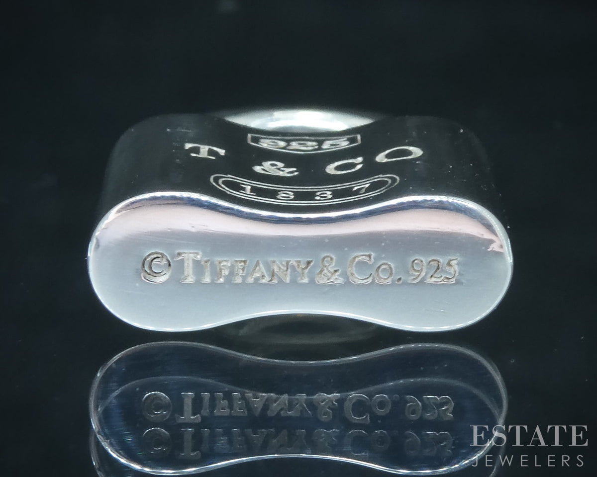 Sterling Silver Tiffany & Co 1837 Padlock Pendant Charm 7.5g p30872