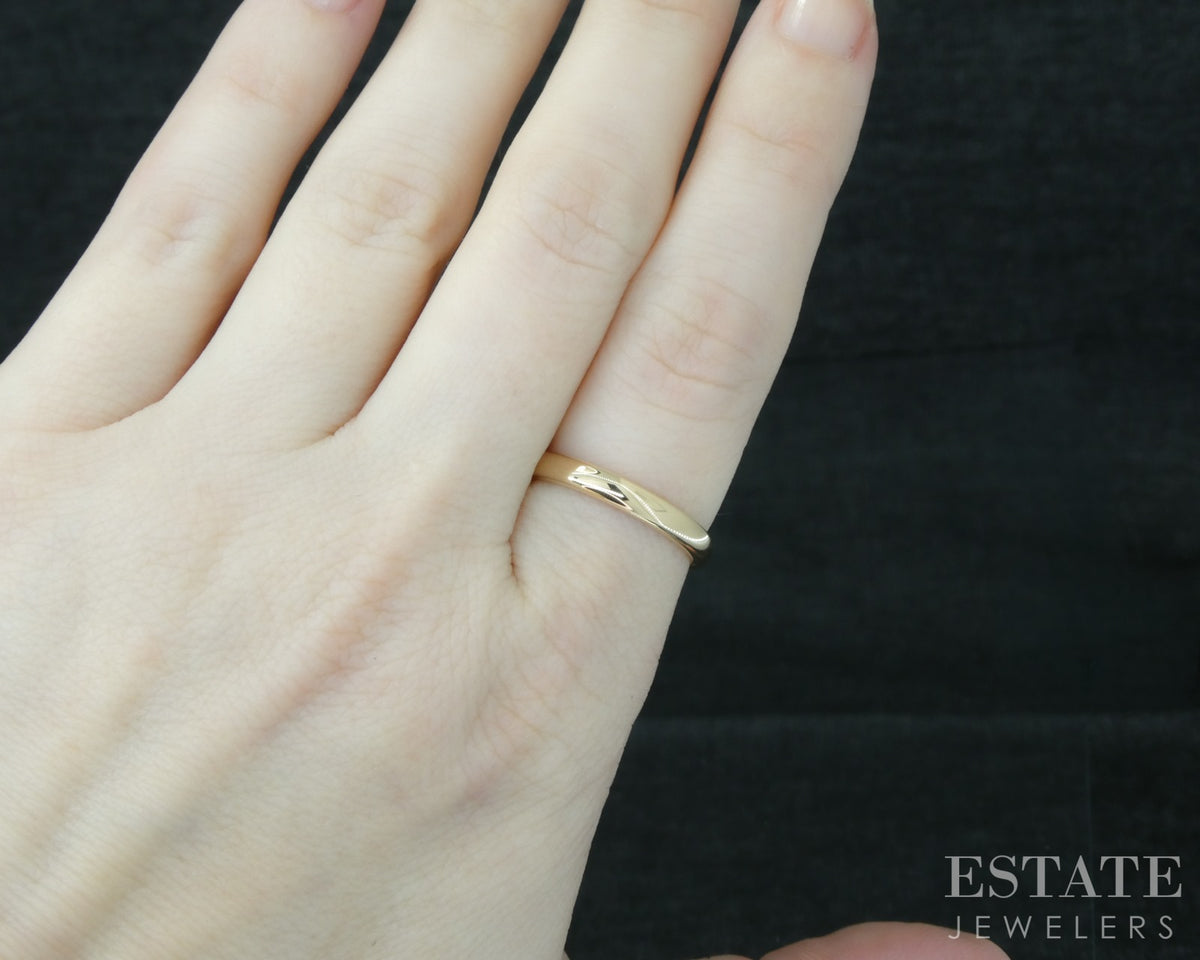 Antique 18k Yellow Gold 3mm Ladies Wedding Band 4g p30903