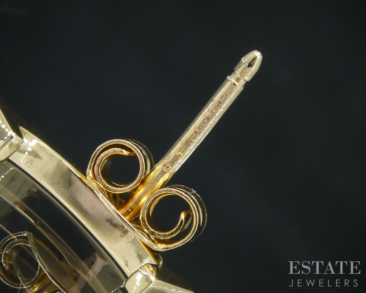 18k Yellow Gold Tiffany & Co. Mini "T" Smile Stud Earrings 1.6g p30853