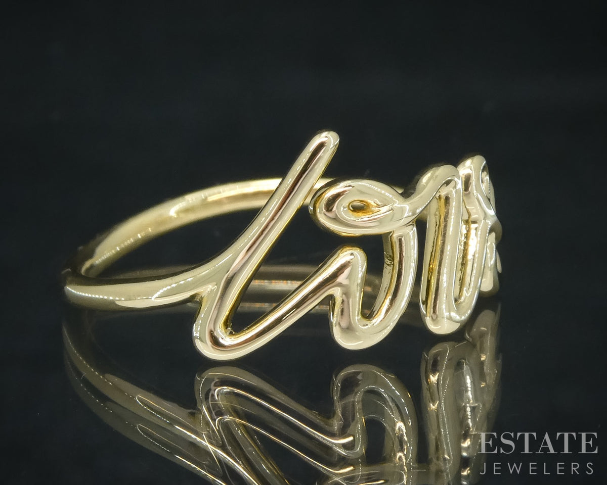 18k Yellow Gold Tiffany & Co. Paloma Picasso Love Graffiti Ring 2.6g p30859