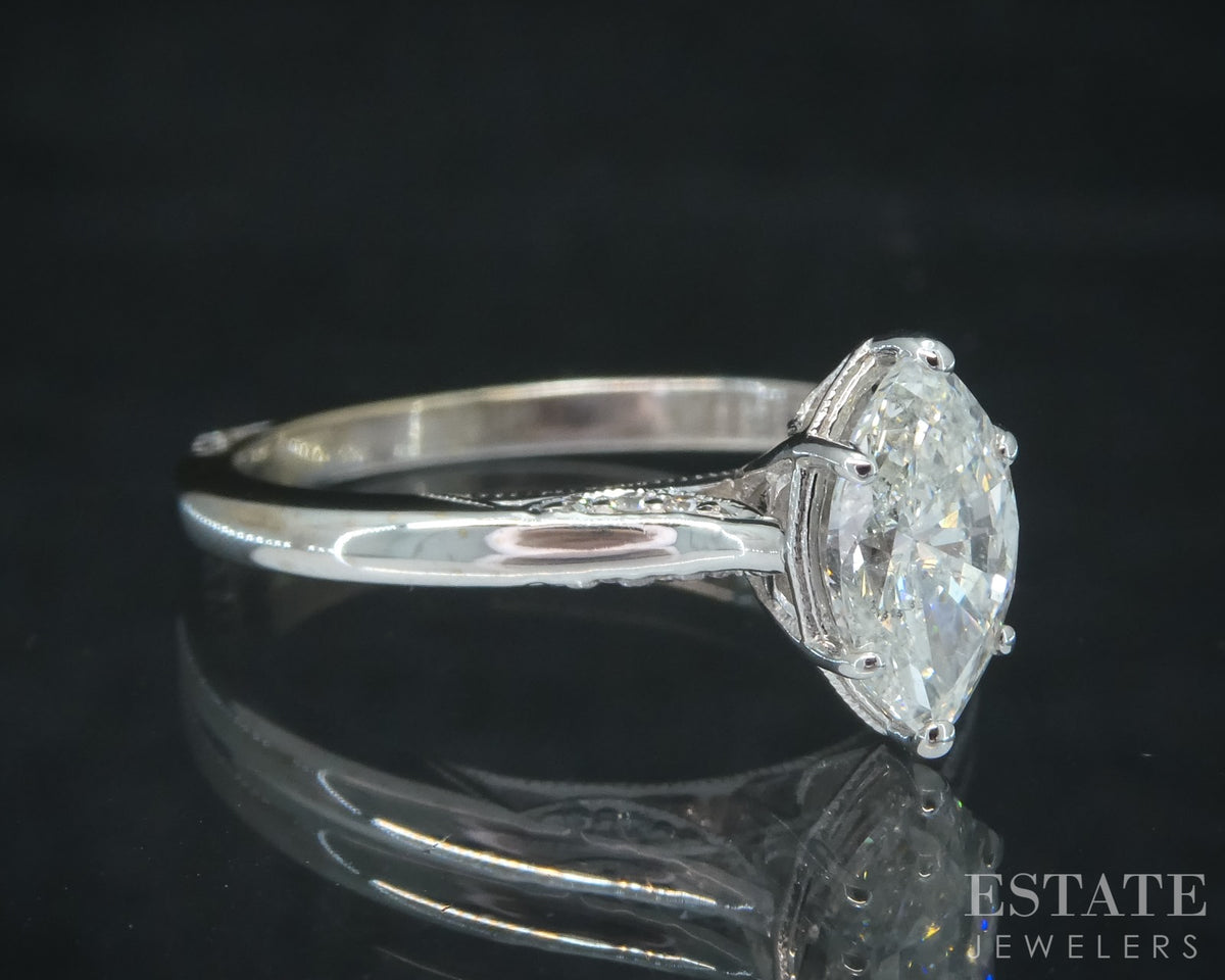 18k White Gold Marquise Natural .70ct Diamond Tacori Engagement Ring 3.2g p31556