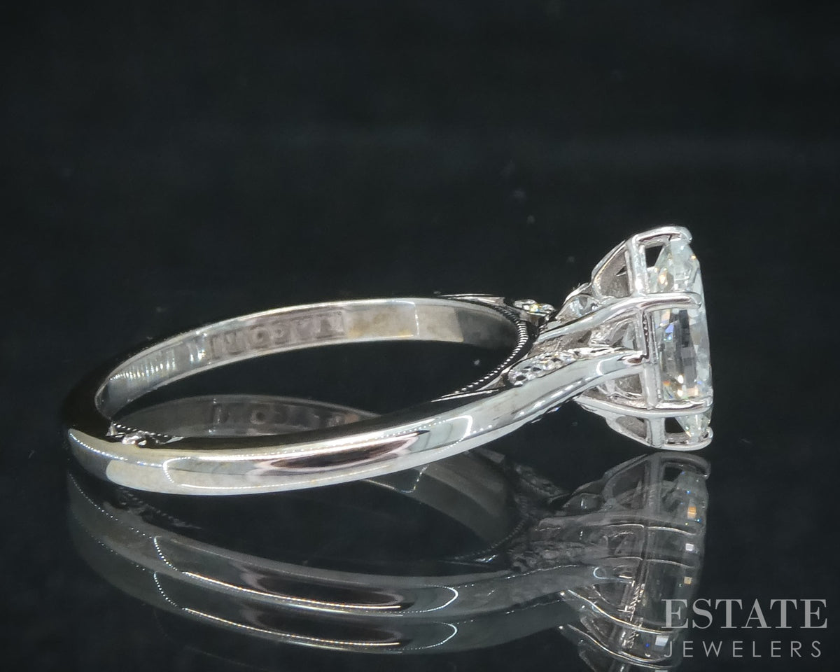 18k White Gold Marquise Natural .70ct Diamond Tacori Engagement Ring 3.2g p31556