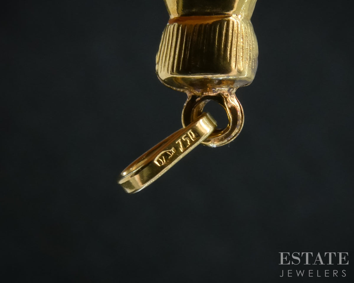 18k Yellow Gold Dimensional Italian Figa Charm 1.2g p31541
