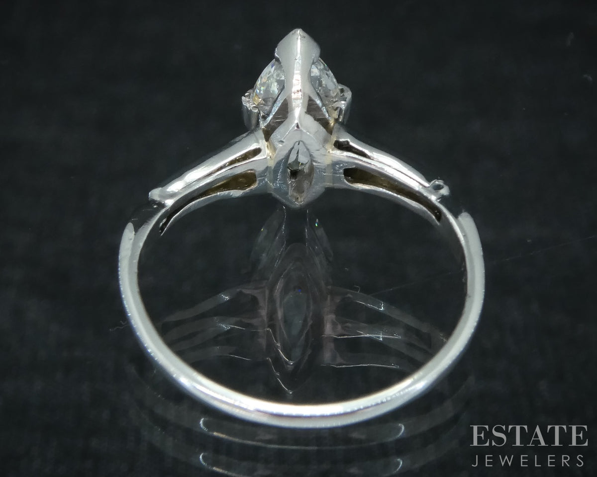 Vintage Platinum Marquise Natural 1.03ctw Diamond Engagement Ring 2.7g p28500