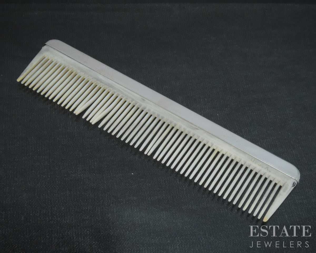 Antique Silver WEB Sterling Baby Hair Comb 10.5g p30558