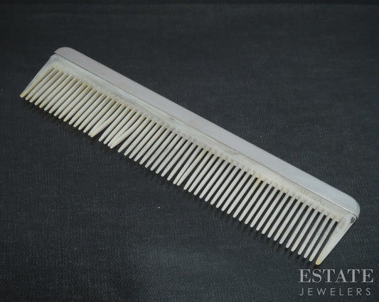 Antique Silver WEB Sterling Baby Hair Comb 10.5g p30558