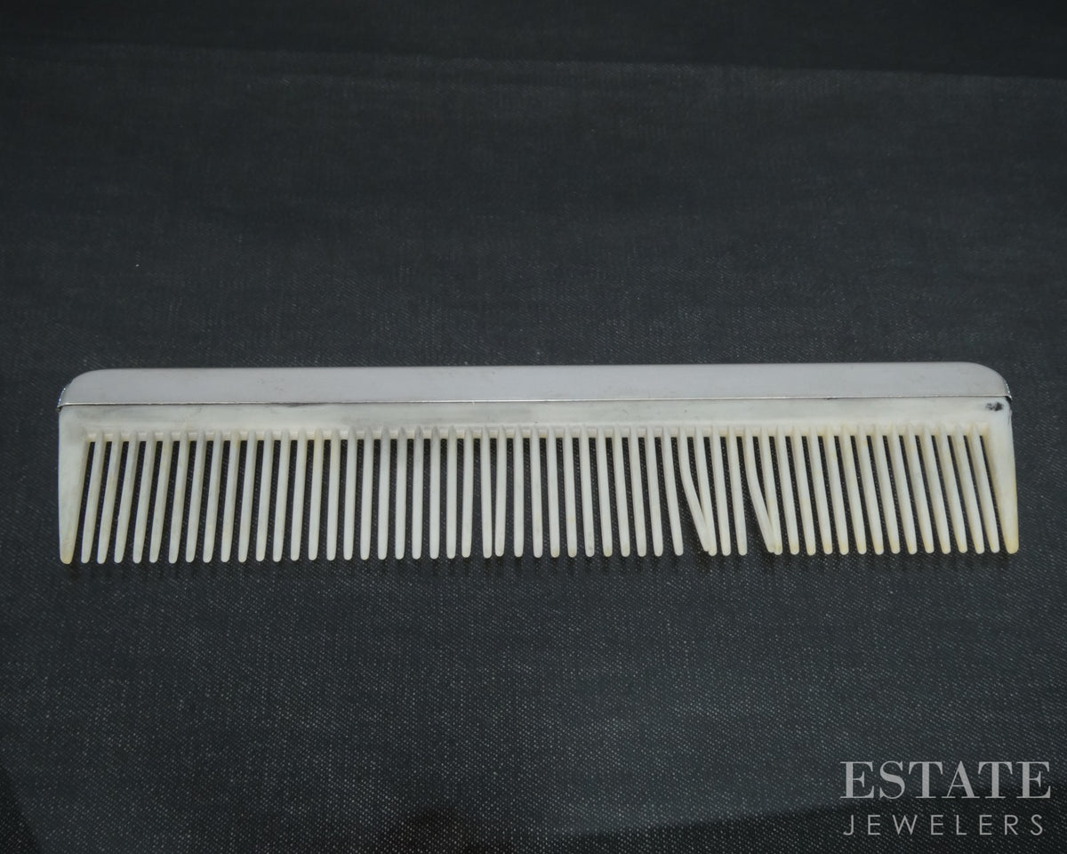 Antique Silver WEB Sterling Baby Hair Comb 10.5g p30558