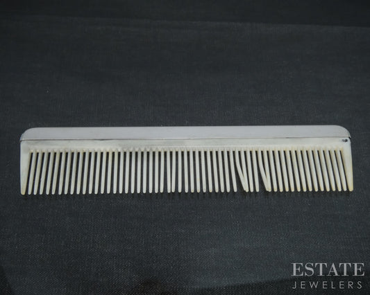 Antique Silver WEB Sterling Baby Hair Comb 10.5g p30558